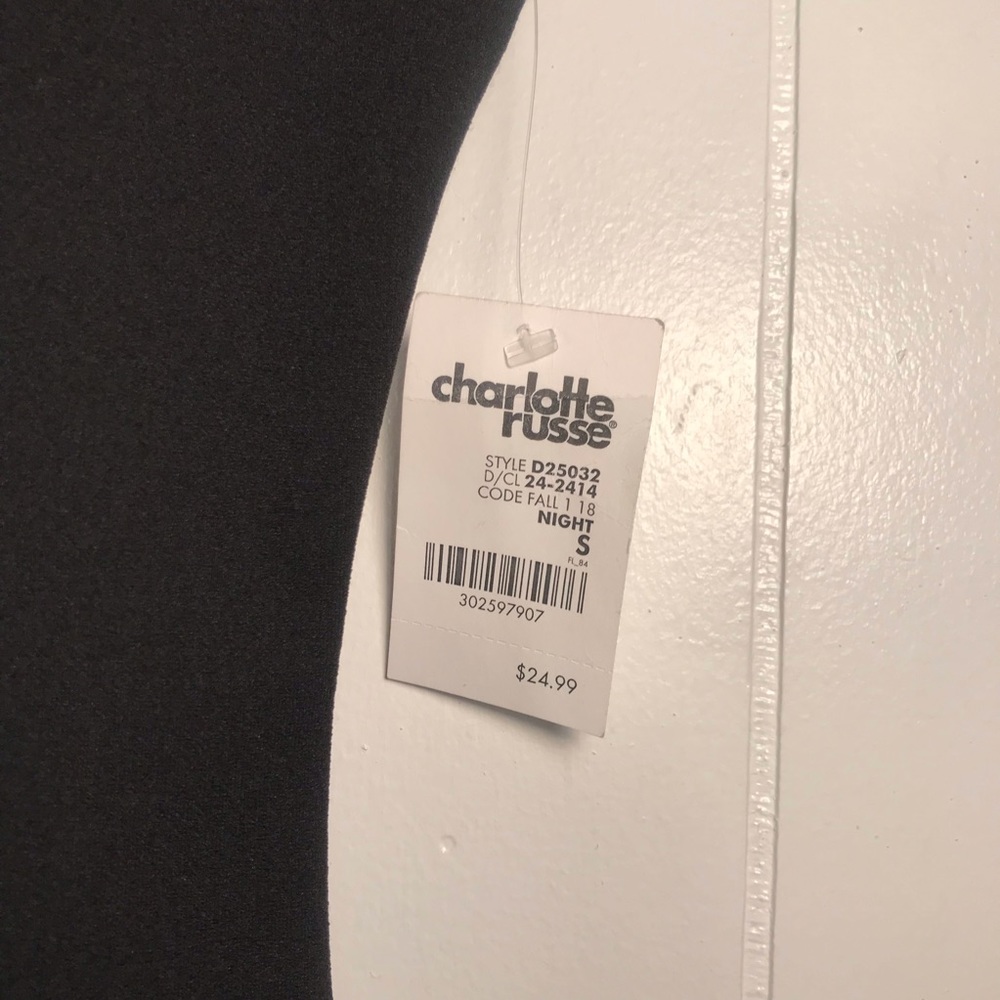 Charlotte Russe Black And White Slit Dress Small - Picture 4 of 8